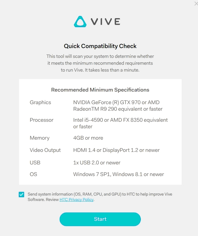 HTC VIVE Test Tool virtual reality