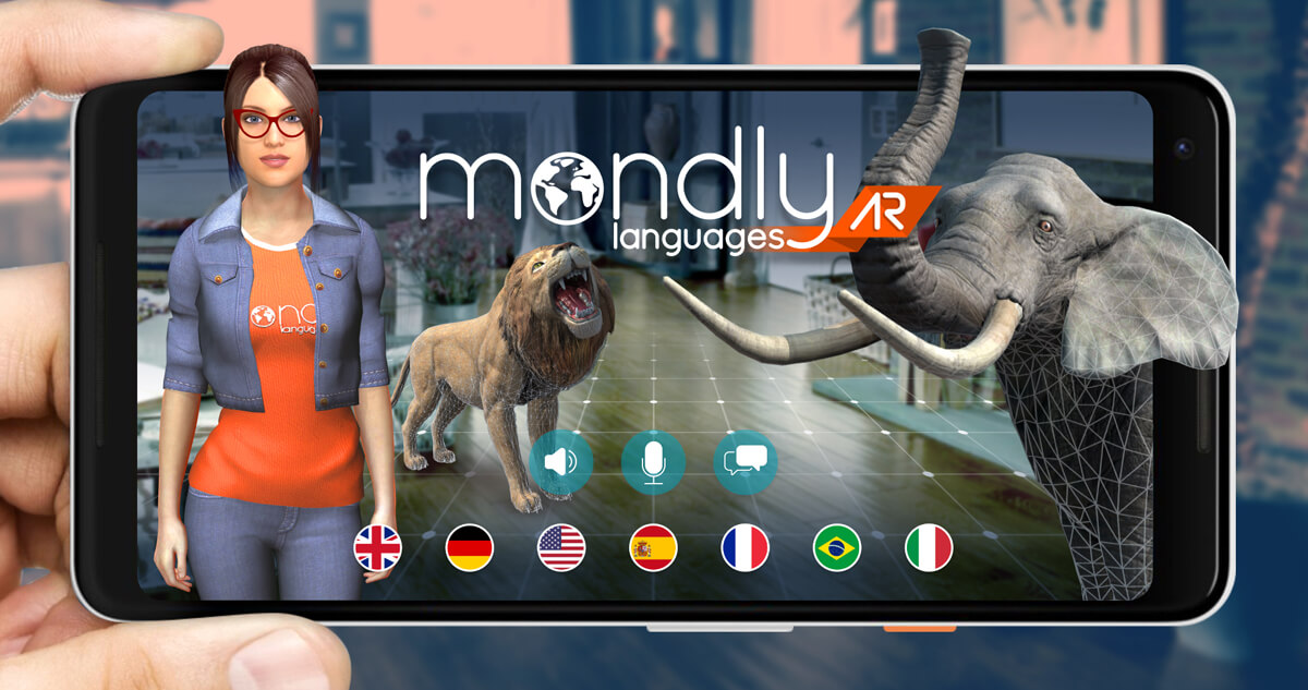Learning Languages in Augmented Reality with MondlyAR