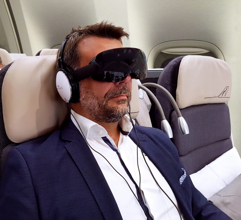 Applications of AR and VR in the Aviation Industry 5 2 AlloSky onboard skylights AlloSky Skylights VR aviation