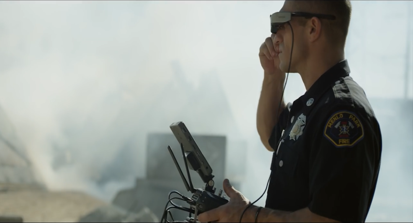 Epson Moverio AR glasses and drones help firefighters