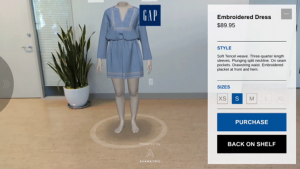 Gap DressingRoom augmented reality app fashion
