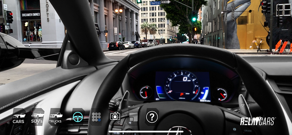 RelayCars AR app car interior