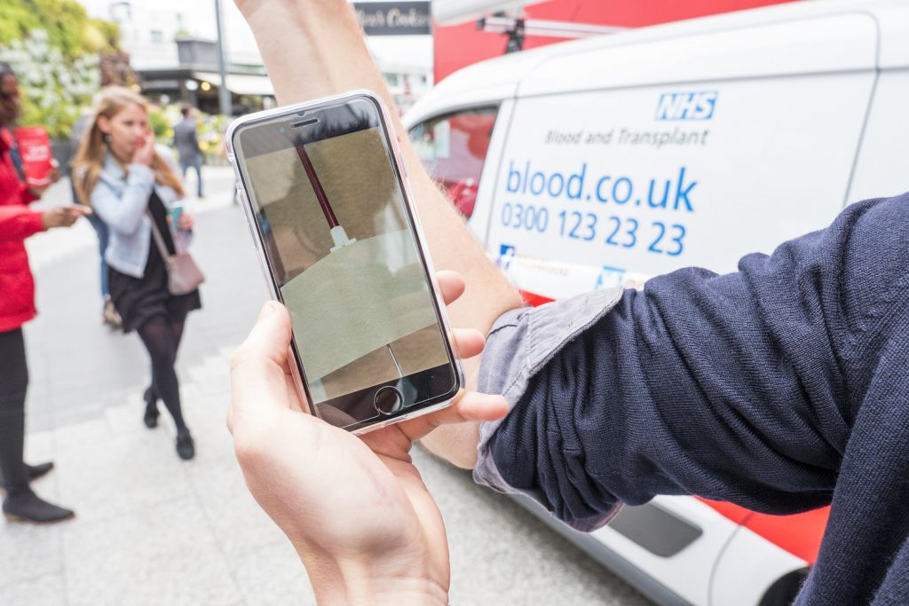 Virtual Blood Donation AR app