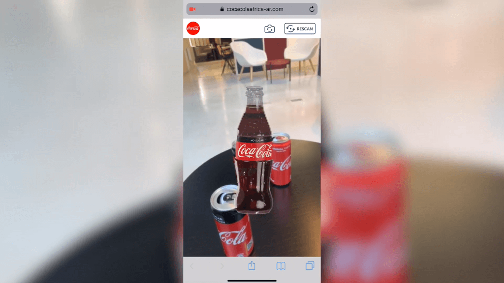 WebAR experience Coca-Cola Zappar