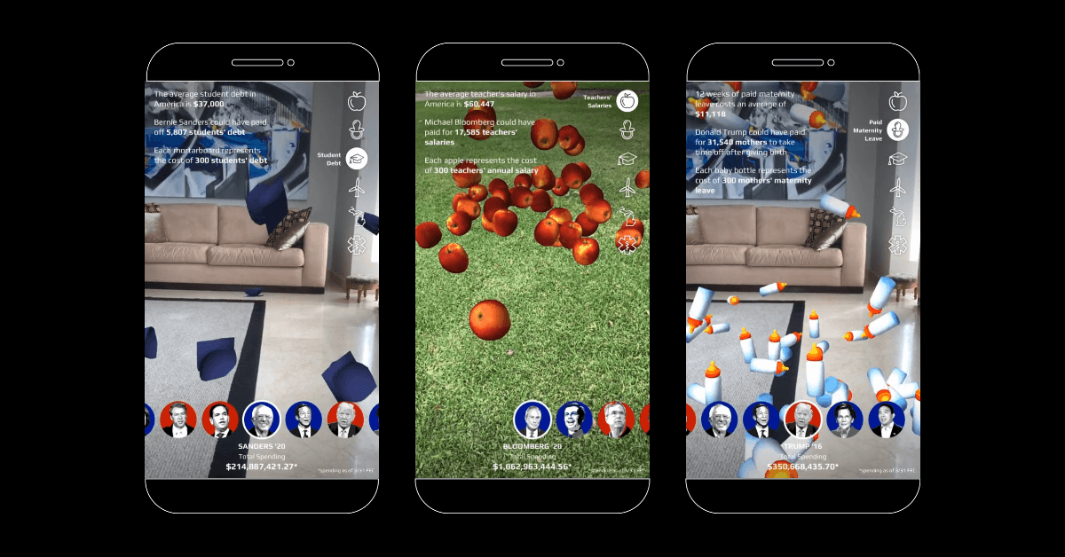 AR Experience by Rose Digital Helps Us Visualize Campaign Spending