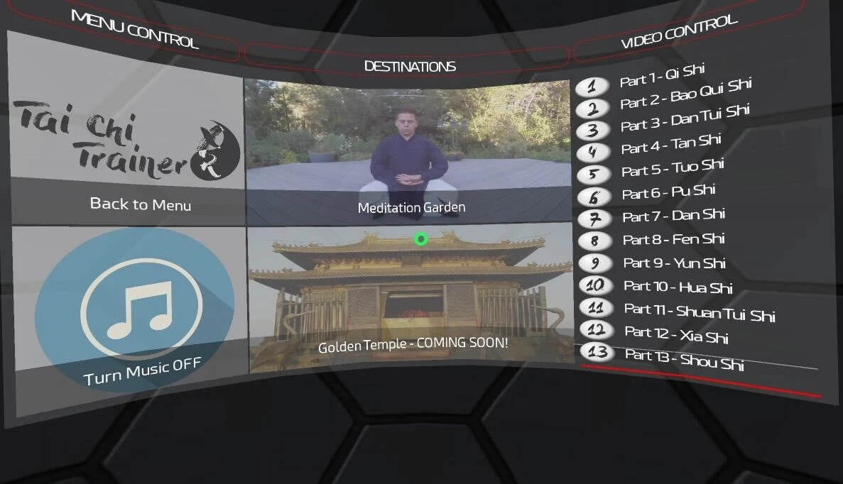 tai chi trainer VR app meditation