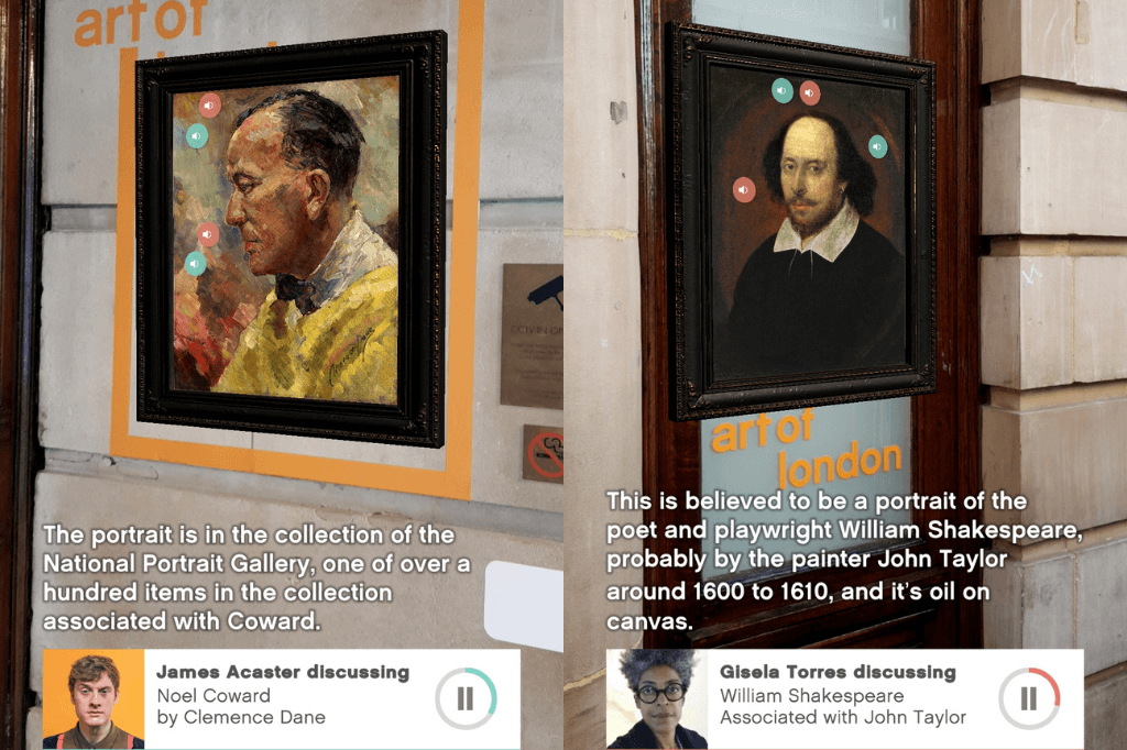 augmented reality art experience The Art of London Augmented Gallery