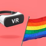 Virtual Reality Pride - The Potential of VR Technology to Foster LGBTQ+ Community Building - VR headset and LGBTQ flag