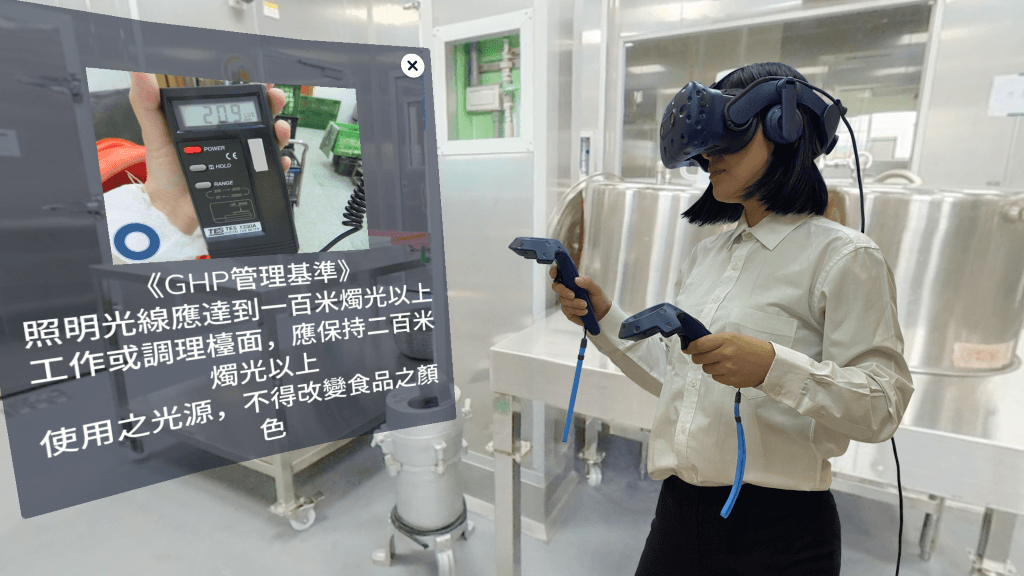 HTC and Virti VR food safety training - woman with HTC VR headset