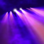 Colorful concert lighting. VR concert concept.