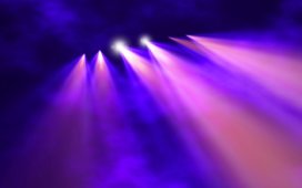 Colorful concert lighting. VR concert concept.