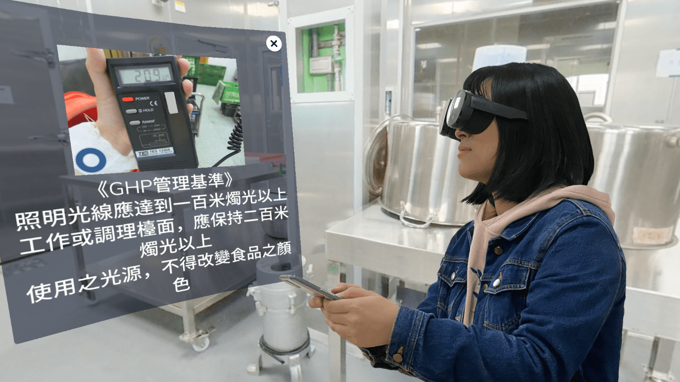 food safety training VR Virti HTC and Taipei Medical University - woman with HTC Flow VR headset