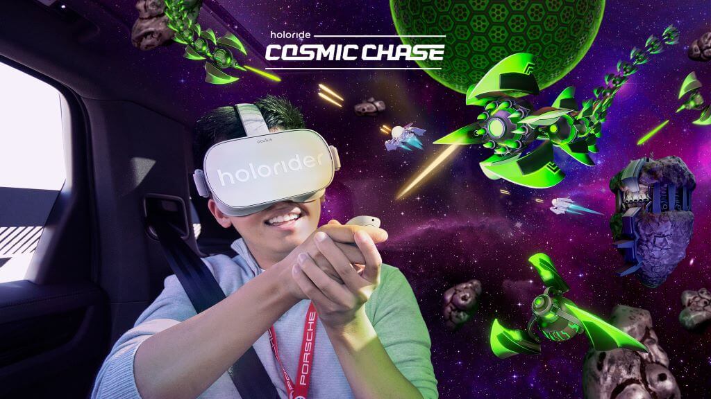holoride and porsche cosmic chase VR game
