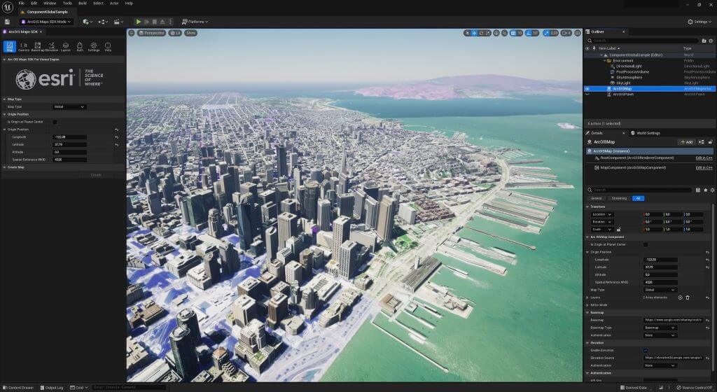 ArcGIS Maps SDK for Unreal Engine - San-Francisco