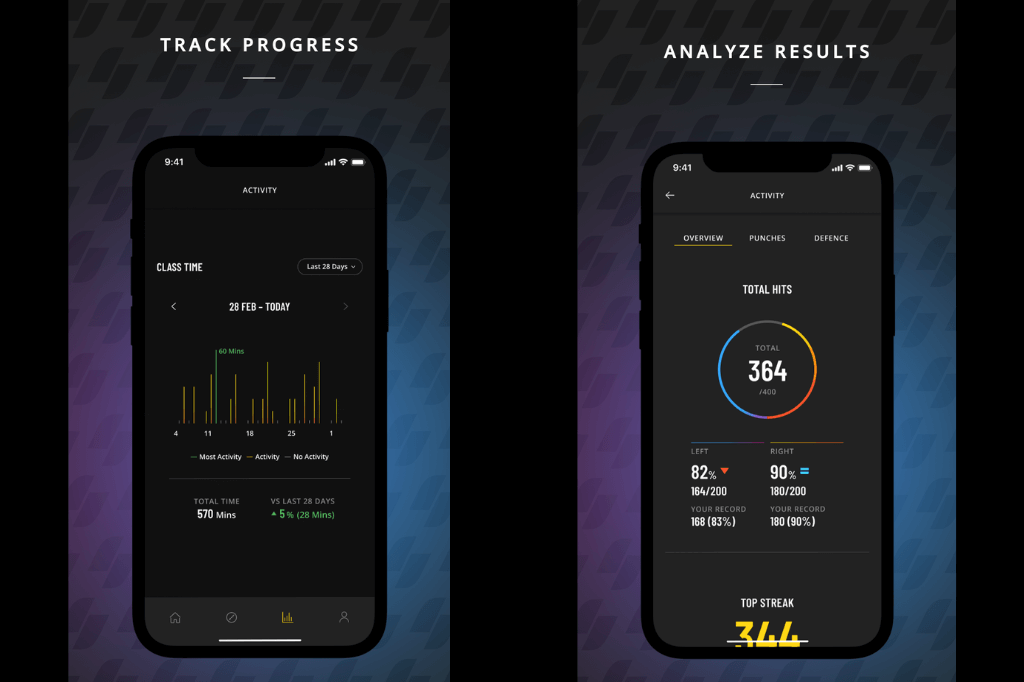 FitXR mobile app - track progress, analyze results