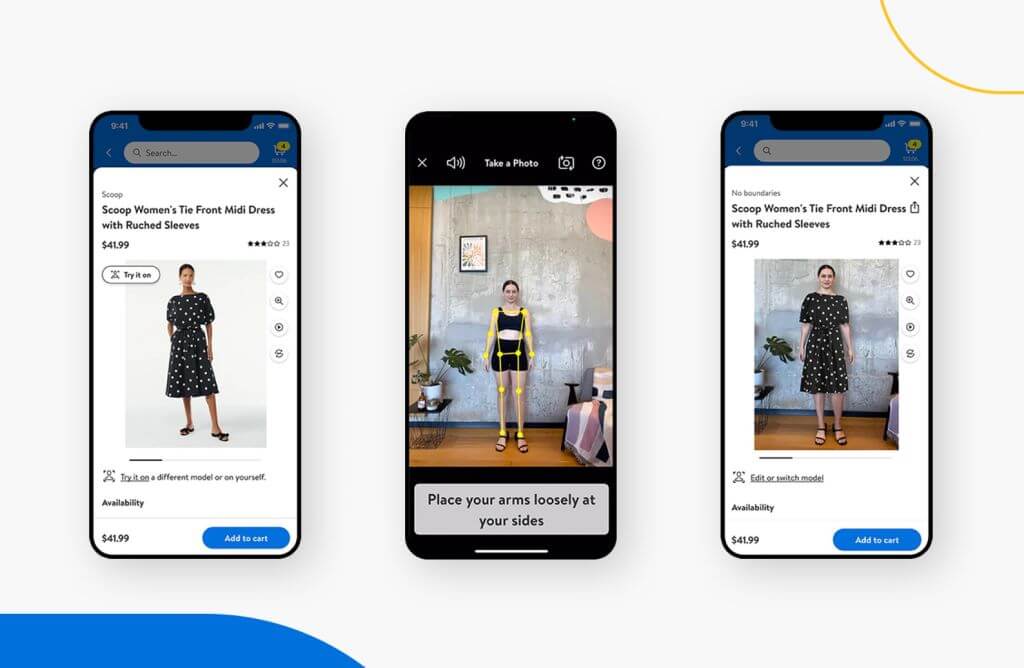 Be your own model - Walmart - Virtual try-on experience