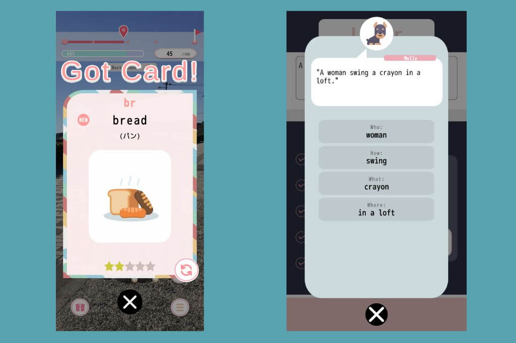 pet-walking AR app Animal Pal - words