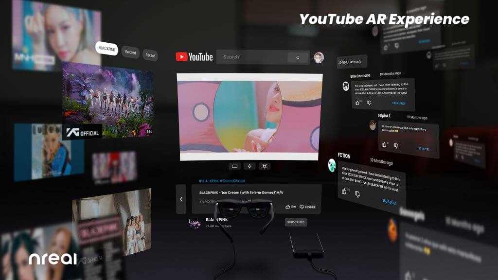 YouTube AR Experience - Nreal Air