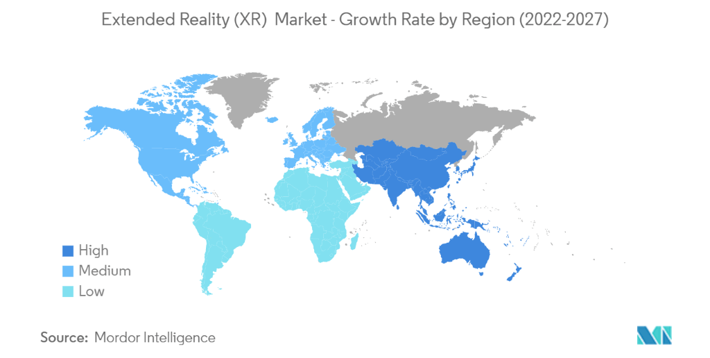 Extended Reality XR Market - Growth Rate by Region 2022-2027 - Mordor Intelligence